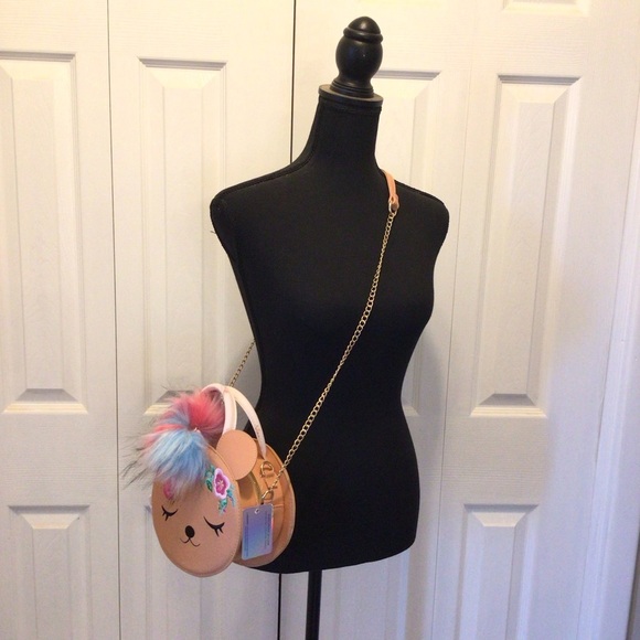 Under One Sky “Beary” Pretty Bashful Bear Shaped Kawaii Cartoon Crossbody Purse - Picture 8 of 10